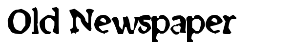 Old Newspaper font preview